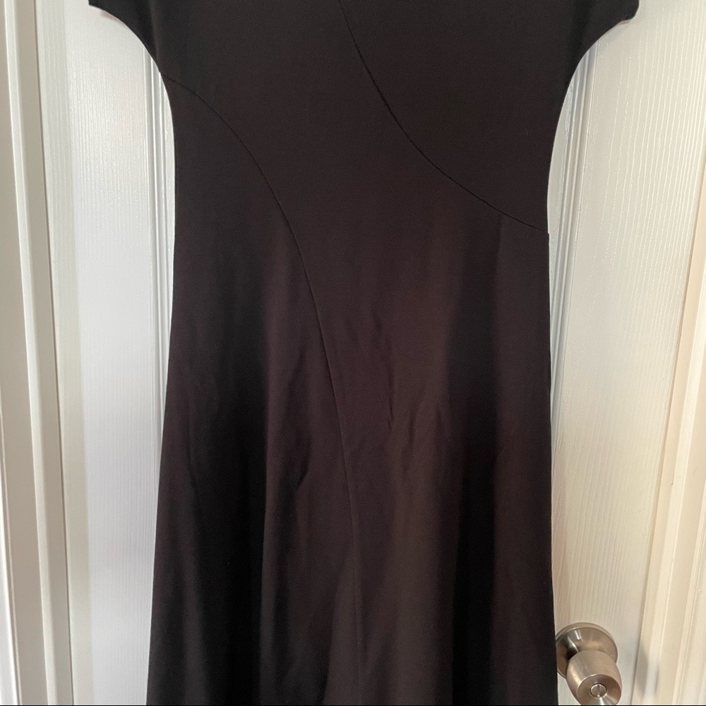 NWOT Anthropologie Maeve black ponte knit Amelia midi dress - Picture 5 of 11